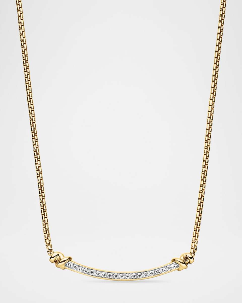 Petite Helena Wrap Diamond Station Necklace in 18k Gold